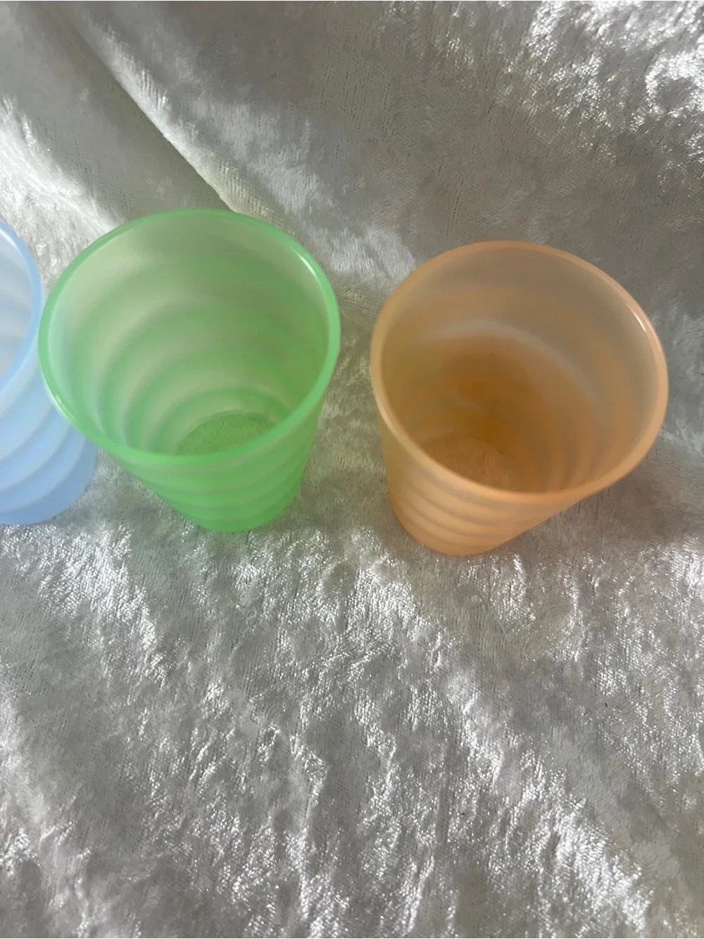 Tupperware Frosted Tumbler Set in Yellow, Blue, Green, Orange